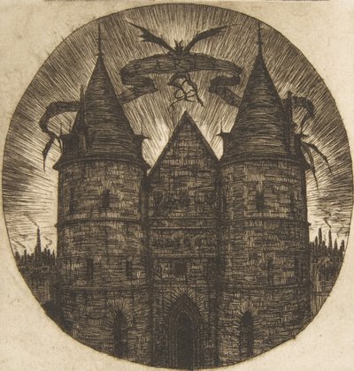 La vieja puerta del Palais de Justice, París, 1854 de Charles Meryon