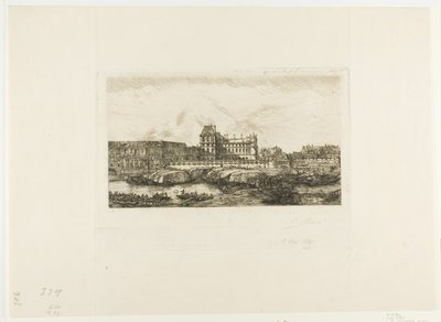 El viejo Louvre, París, 1651 de Charles Meryon