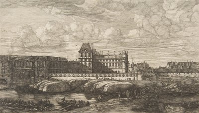 El Viejo Louvre, París, después de Zeeman de Charles Meryon