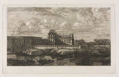 El Viejo Louvre de una Pintura de Zeeman, 1651 de Charles Meryon