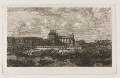El Viejo Louvre de una pintura de Zeeman, 1651, 1866 de Charles Meryon