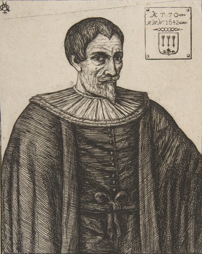 El historiador John Besly, después de Jaspar Isaac de Charles Meryon