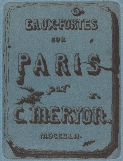 Página de título del conjunto de grabados de París de Charles Meryon