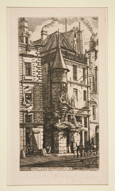 Tourelle, Rue de la Tixeranderie (Casa con torreta, rue de la Tixeranderie) de Charles Meryon