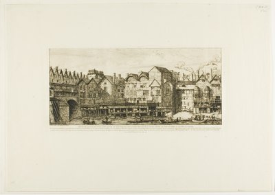 Vista de parte de la ciudad de París hacia el final del siglo XVII de Charles Meryon