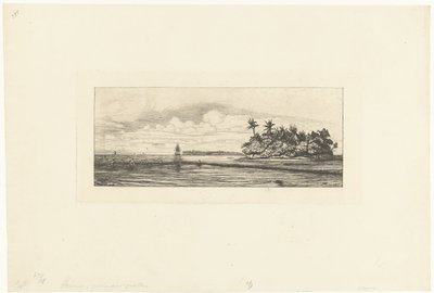 Pescadores en las Islas Wallis en el Océano Pacífico Oceanía: Ilots a Uvea (Valais) peche aux palmes de Charles Meryon