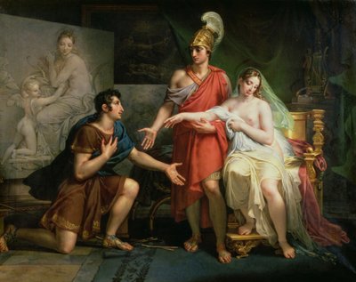 Alejandro Magno (356-323 a.C.) entrega a Campaspe a Apeles, 1822 de Charles Meynier