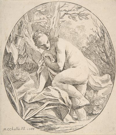 Diana en el baño, 1744 de Charles Michel Ange Challe