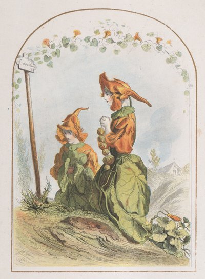 Capuchina, de Les Fleurs Animées, 1820-70 de Charles Michel Geoffroy