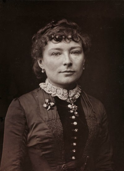 Album Artistique et Biographique, 5me année, Salon 1885; retrato del pintor francés Virginie Elodie Marie Thérèse Demont-Breton (1859-1935) de Charles Michelez