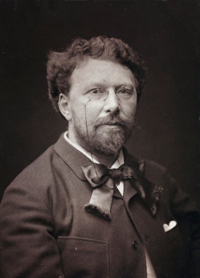 Album Artistique et Biographique, 5me année, Salon 1885; retrato del pintor francés Alfred-Pierre Joseph Agache (1843-1915) de Charles Michelez