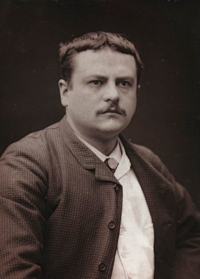 Album Artistique et Biographique, 6me année, Salon 1885; retrato del pintor francés Royer Lionel (1852-1926) de Charles Michelez