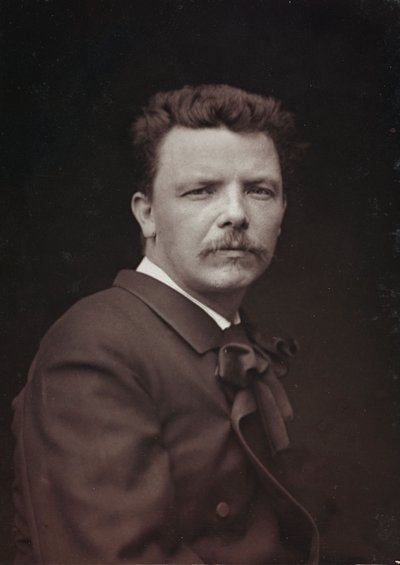 Album Artistique et Biographique, 6me année, Salon 1885; retrato del pintor francés Eugène Carrière (1849-1906) de Charles Michelez
