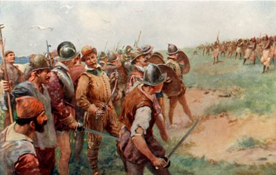 El grupo de Drake atacado por los patagones de Charles Mills Sheldon