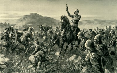 Lord Methuen reuniendo sus fuerzas rotas en Tweebosch, 1902 de Charles Mills Sheldon