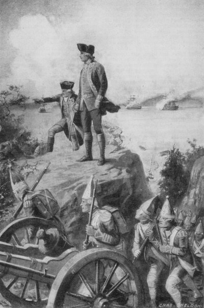 El general Wolfe mirando hacia Quebec de Charles Mills after Sheldon