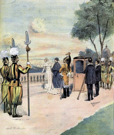 Papa León XIII en los Jardines del Vaticano en 1893 de Charles Morel