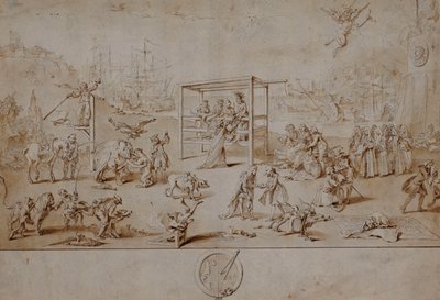 La carrera europea: Una caricatura alegórica sobre el estado de la Europa política en 1738-9 de Charles Mosley