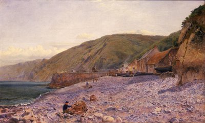 Entre los guijarros en Clovelly, 1864 de Charles Napier Hemy