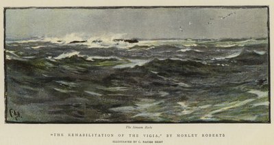 Ilustración para La rehabilitación de la Vigia, de Morley Roberts de Charles Napier Hemy