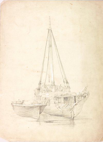 Viejo barco de pesca y bote de Charles Napier Hemy