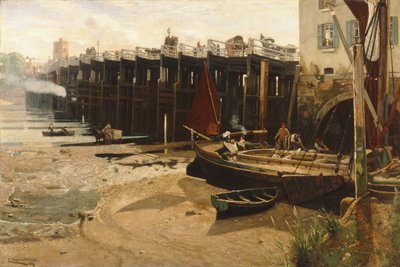 Viejo puente de Putney de Charles Napier Hemy