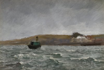 Marina con Remolcador de Charles Napier Hemy