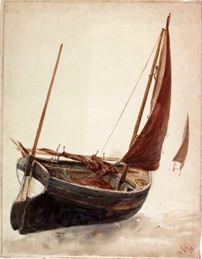 Estudio de un Barco de Charles Napier Hemy