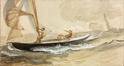 Estudio de un yate de carreras de Charles Napier Hemy