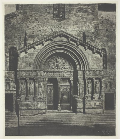 Arles: El pórtico oeste de Saint-Trophime, 21 de octubre de 1854, impreso en 1982 de Charles Nègre