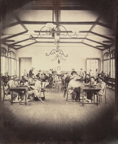 Asilo imperial de Vincennes, sala de juegos, 1858-59 de Charles Nègre