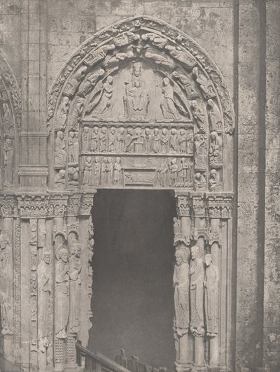 Catedral de Chartres, Lado Occidental, Puerta Lateral Derecha, Siglo XII de Charles Nègre