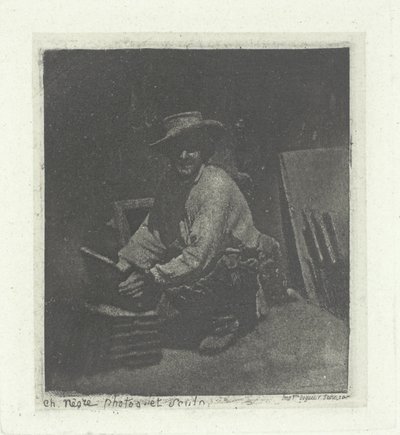Albañil arrodillado de Charles Nègre