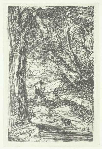 Le bucheron, posiblemente 1857, impreso en 1982 de Charles Nègre