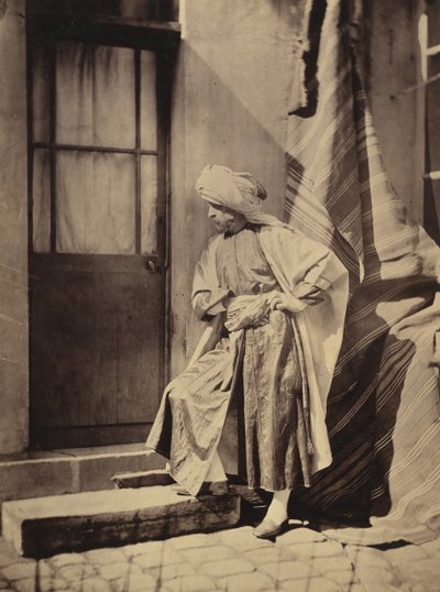 Autorretrato en traje oriental, 1855-60 de Charles Nègre