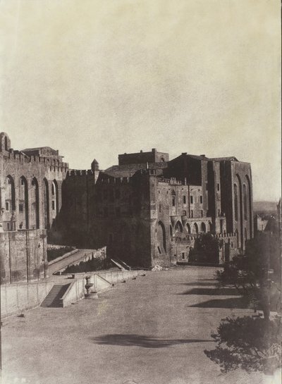 El Palacio del Papa, Aviñón, c. 1851, impreso en 1970 de Charles Nègre