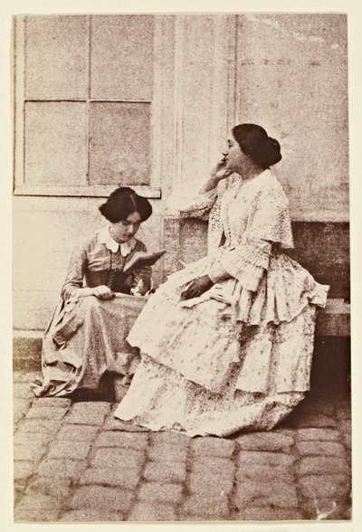 Mujeres en un Patio de Charles Nègre