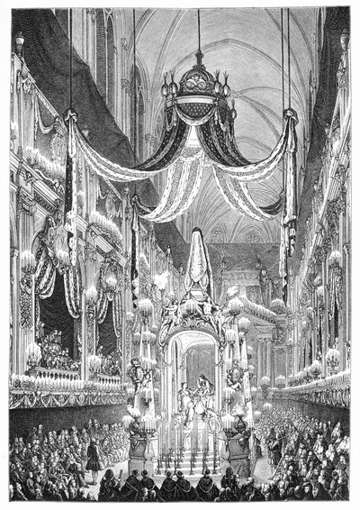 Funeral en Notre Dame, París, 1746, 1885 de Charles Nicolas Cochin