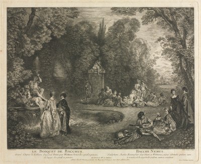 Le Bosquet de Bacchus, 1727 de Charles Nicolas Cochin