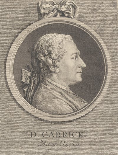 Retrato de David Garrick, 1764 de Charles Nicolas Cochin