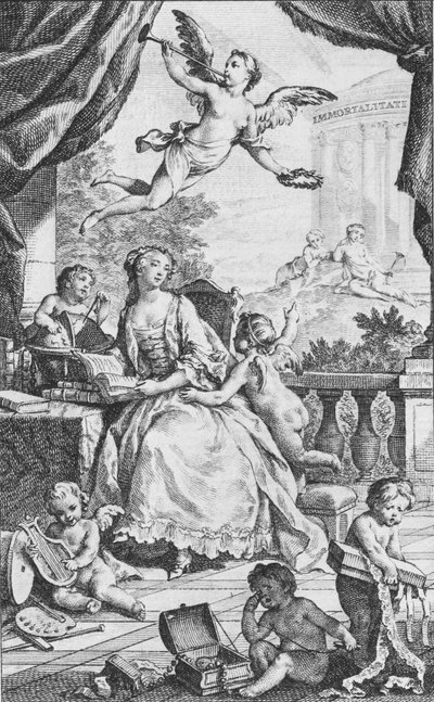 Retrato de Madame de Pompadour, ca. 1745 de Charles Nicolas Cochin