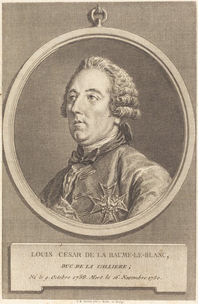 Louis Cesar de La Baume-le-Blanc de Charles Nicolas Cochin II