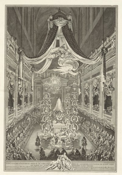 Pompe funèbre de Élisabeth Thérèse de Lorraine de Charles Nicolas Cochin II