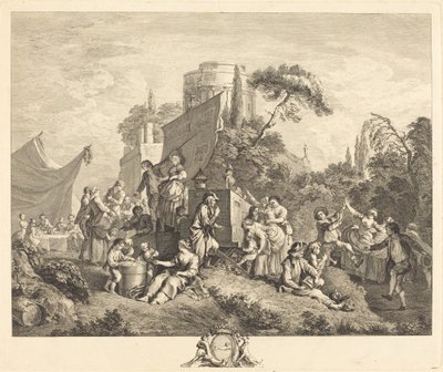 Feria del Pueblo de Charles Nicolas Cochin I after François Boucher