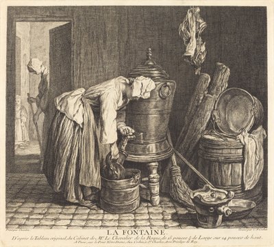 La Fontaine de Charles Nicolas Cochin I after Jean Siméon Chardin