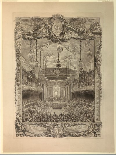 Decoración de la sala de espectáculos de Charles Nicolas Cochin the younger