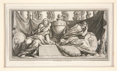 Viñeta fúnebre de Mme. de France, duquesa de Parma de Charles Nicolas Cochin the younger