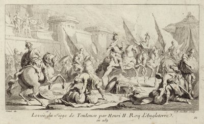 El Rey Enrique II de Inglaterra levantando el sitio de Toulouse de Charles Nicolas II Cochin