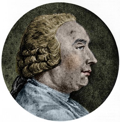 Retrato de David Hume, Filósofo escocés (1711 a 1776) Dibujo de Charles - Nicolas Cochin Jr. de Charles Nicolas II Cochin
