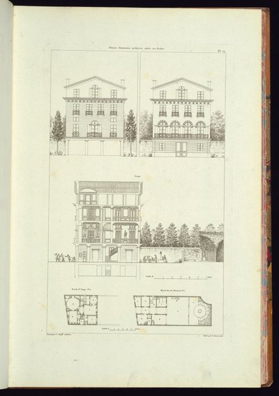 Impresión encuadernada de Charles Nicolas Ransonnette